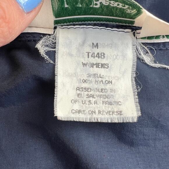 L.L. Bean Vintage Anorak Pullover Hoodie Windbreaker Navy Blue - Picture 6 of 9